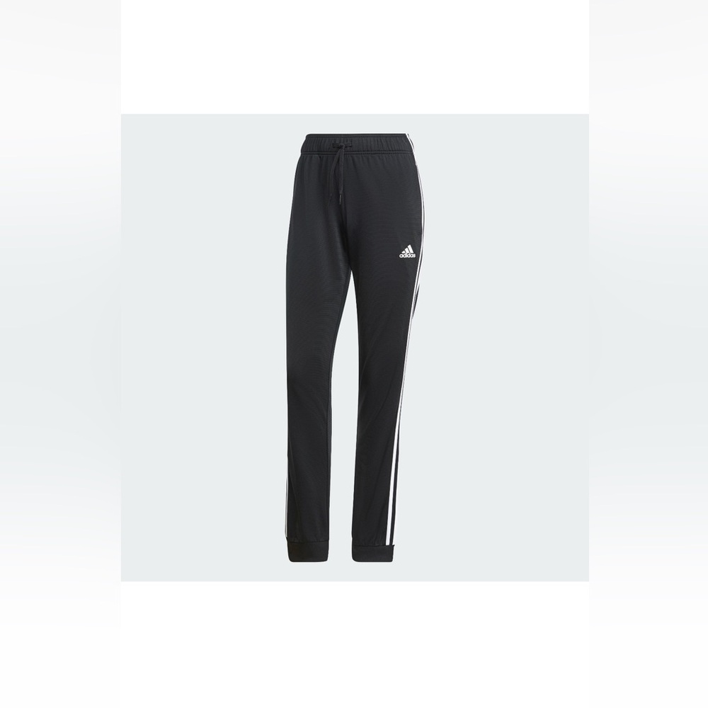 Adidas Black Joggers with White Accents